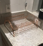 Escorredor Fantastik com Porta Copos Rose Gold Arthi Cobre