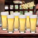 Jogo de Copos de Vidro para Cerveja 200ml – 6 Peças SM Lager