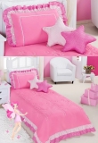 Colcha Solteiro Bailarina Kit 4 Peças com 2 Estrelas – cor Rosa – Vivart