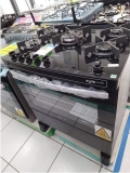Fogão 5 Bocas de Piso Preto – Acendimento Automático Expert Agile Glass