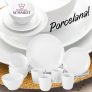 Aparelho de Jantar 16 Peças Schmidt Porcelana – Redondo Branco Universal