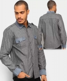 Camisa Social Manga Longa Victory Eagle Slim Masculina