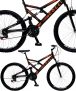 Bicicleta Colli Bike GPS Pro Aro 26 21 Marchas – Dupla Suspensão Freio V-brake Vermelho