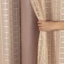Cortina Blackout PVC com Tecido Voil Xadrez 2,80 m x 2,30 m Avelã