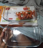 Conjunto de Assadeiras Refratárias Retangulares Marinex em Vidro – 2 Peças