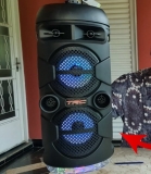 Caixa de Som Amplificada TRC 5508 com Bluetooth, Rádio FM e Entrada USB – 80W
