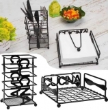 Porta Guardanapo e Utensílios Casambiente – Cucina 2 Peças