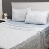 Jogo de Cama Queen 4 Peças Ariel Floral Azul – Basic+