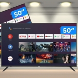 Smart TV 4K DLED 50” JVC LT-50MB508 Android – Wi-Fi Bluetooth HDR 4 HDMI 3 USB