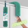 Espanador Chenille Flash Limp Verde Água / Verde Esmeralda