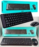 Combo Teclado e Mouse sem fio Logitech MK220 com Design Compacto, Conexão USB, Pilhas Inclusas e Layout ABNT2