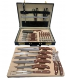 Kit churrasco cozinha Grill Chef 25 peças em Aço Inox