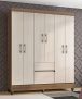 Guarda-Roupa Bartira Porto com 6 Portas e 2 Gavetas