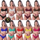 10 Conjuntos Lingerie Sutiãs E Calcinhas Kit Revenda Atacado
