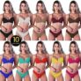 10 Conjuntos Lingerie Sutiãs E Calcinhas Kit Revenda Atacado