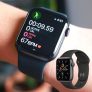 Apple Watch SE 40mm Cinza-espacial GPS – Pulseira Esportiva Preta