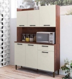 Kit Cozinha Kits Paraná Gênova com Balcão – com Tampo 6 Portas 1 Gaveta