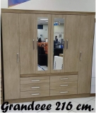 Guarda-roupa Casal Com Espelho 6 Portas, 6 Gavetas Demóbile Paris II