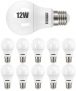 Kit Lâmpada de LED Bulbo Taschibra E27 Branca – 12W 6500K TKL 80 10 Unidades