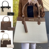 Bolsa Feminina Grande Mais Carteira com alça transversal Santorini Handbag