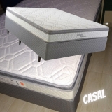Cama Box Casal Herval Ômega com Pillow Top e Molas Ensacadas 60x138x188cm
