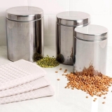 Pote de Inox para Mantimentos 3 Peças- Euro