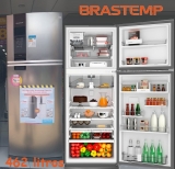 Geladeira/Refrigerador Brastemp Frost Free Inox – Duplex 462L Painel Touch BRM56AKANA