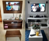 Rack pra TV até 47″ com Mesa de Centro e Painel – Multimóveis Inovare