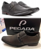 Sapato Social Couro Pegada Textura Masculino