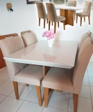 Mesa de Jantar 4 Cadeiras Retangular Rufato – Berlim Melis