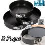 Formas de Bolo com Fundo Removível Antiaderente Kit com 3 formas – 123 útil