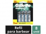 Carga para Aparelho de Barbear Gillette Mach3 – 8 Unidades