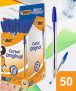 Caneta Esferográfica BIC Cristal Original, Dura Mais, Azul, 1.0mm, 835205, 50 unidades