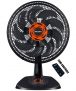 Ventilador de Mesa Mallory Neo Air 15 Total Control com 140W, 40cm e Controle Remoto – Preto/Grafite/Laranja