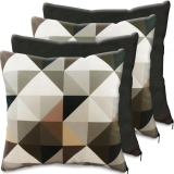 Kit 8 Peças – Capa + Refil De Almofada Decorativa Para Sala Com Ziper 45x45cm Suede – BF Colchões