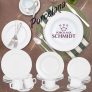 Aparelho de Jantar 20 Peças Schmidt Redondo – Branco Porcelana Cilíndrico