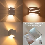 Arandela 2 Fachos Slim Marrom Luminária Externa ou Interna St397