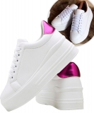 Tênis Feminino Flatform Liso Amarração Moderno Casual – Tenehi