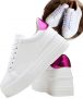 Tênis Feminino Flatform Liso Amarração Moderno Casual – Tenehi
