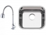 Cuba para Cozinha Tramontina Inox Retangular – 40x34cm + Torneira para Cozinha de Mesa Gourmet