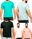 Kit Com 5 Camisetas Slim Masculina Básica Algodão Part.B