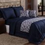 Kit Edredom Gabriela Casal Queen 9 Peças com Xale – Azul