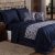 Kit Edredom Gabriela Casal Queen 9 Peças com Xale – Azul