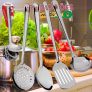 Conjunto Gadgets, 4 peças, Inox, Euro