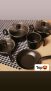 Jogo de Panelas Brinox Antiaderente de Alumínio – Preto 5 Peças Ebony