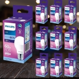 Kit Lâmpadas LED 10 Unidades Branca E27 9W – 6500WK Philips Bulbo