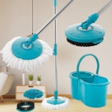 Mop Giratório 3 em 1 – Refil Microfibra + Refil Tira Pó + Refil Limpeza Pesada – Casual Home