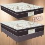 Cama Box Casal (Box + Colchão) Gazin – Mola Ensacada 63cm de Altura Esmeralda