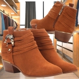 Bota Country Couro Jorge Bischoff Fivela Feminina – Caramelo