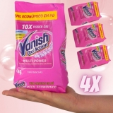 Kit Tira Manchas Vanish Oxi Action – Multi Power em Pó Refil 1Kg 4 Unidades